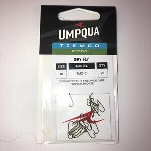 Umpqua Tiemco TMC 101 - Qty 25 Size 18 Fly Fishing Hooks